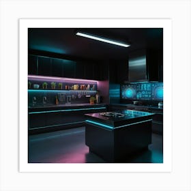 Futuristic Kitchen Art Print