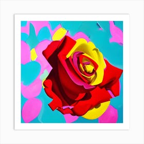 Red Rose Art Print