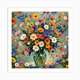 Flowers In A Vase 10 Art Print