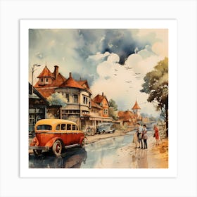 Colourful Chronicles: Watercolour Stories of the Forties Art Print