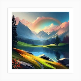 Landscape Painting 107 Art Print