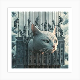 Cat In The Sky Art Print