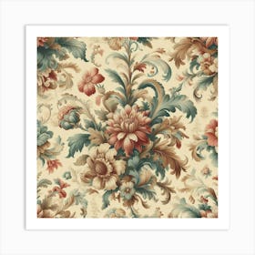 Floral Wallpaper 14 Art Print