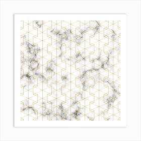 Marble Geometric Pattern Art Print