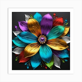 Colorful Flower Art Print