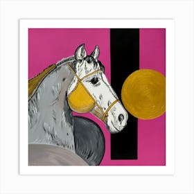 Horse with abstraction Art Print