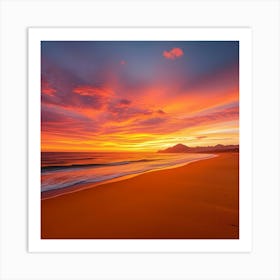 Sunset On The Beach 3 Art Print