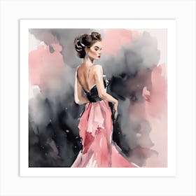 Watercolor Fashion Illustration 2 Art Print