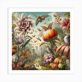 Garden Of Flowers 1 Art Print