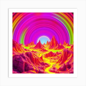 Psychedelic Landscape 4 Art Print