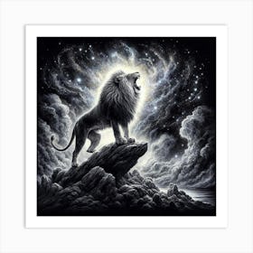 Lion Of The Night 2 Art Print