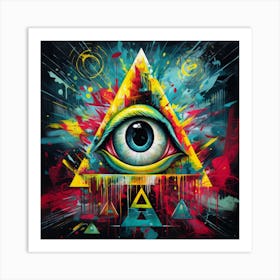 All Seeing Eye Illuminati Art Print