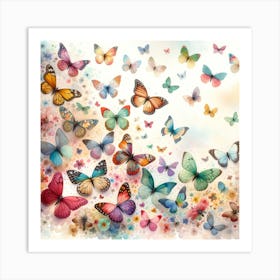 Butterflies In The Sky Art Print