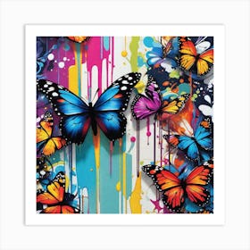 Colorful Butterflies 38 Art Print