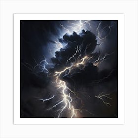 Lightning In The Sky 10 Art Print