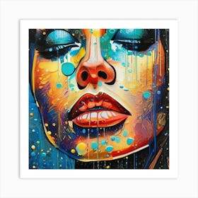 Woman'S Face Art Print