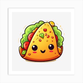 Taco Kawaii 1 Art Print