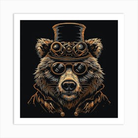 Steampunk Bear 2 Art Print