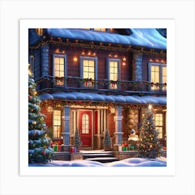 Christmas House 163 Art Print