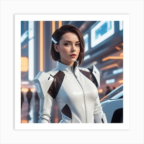 Futuristic Woman 16 Art Print