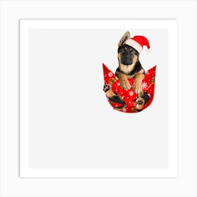 Funny German Shepherd Christmas Pocket For Alsatian Lovers Art Print