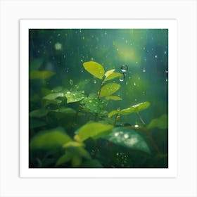 Raindrops In The Rain Art Print