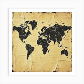 World Map Art 5 Art Print