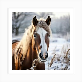 Horse Hair Pony Animal Mane Head Canino Isolated Pasture Beauty Fauna Season Farm Photo Art Print