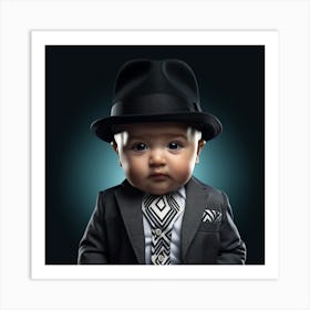 Baby Boy In A Suit Art Print