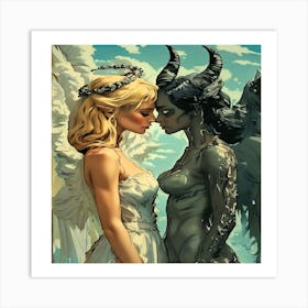 Angels And Demons-Drucke 09.12.2024--6d30e6 Art Print