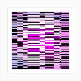 Pink Striped Pattern Art Print