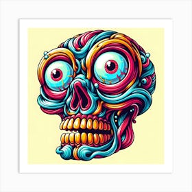 Psychedelic Skull 4 Art Print