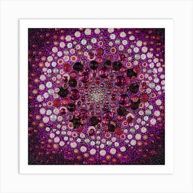 Red And Pink Square Art Print