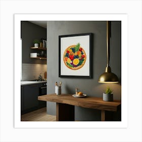 Fruit Pizza Art Print