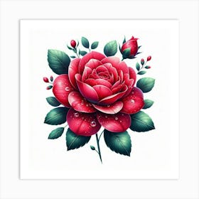 Red Rose 13 Art Print