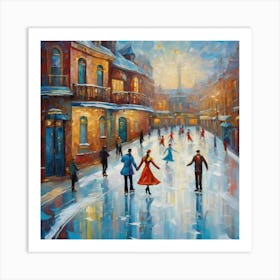 Ice Skating 1 Art Print