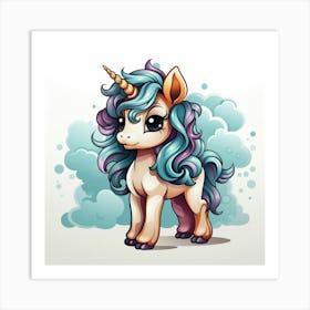 Cute Unicorn 384 Art Print