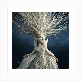 Firefly Enigmatic Tree Woman In A Surreal Scene 19519 (2) Art Print