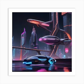 Futuristic City 3 Art Print