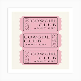 Cowgirl Club Art Print