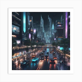 Futuristic City 5 Art Print