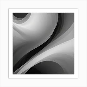 Abstract Black And White 5 Art Print