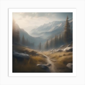 Path Through The Mountains Art Print