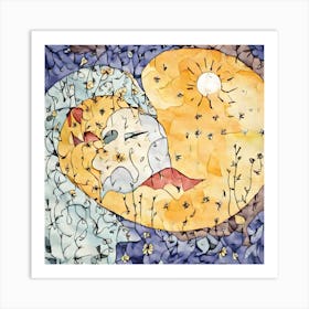 Moon And Sun Art Print