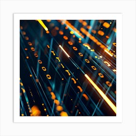 Abstract Image Of A Computer Screen 4 Art Print