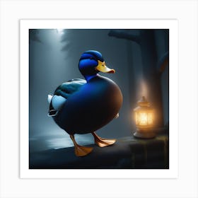 Duck In The Dark Art Print