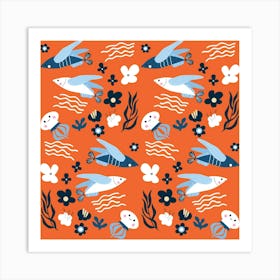 Fly Fishes Art Print