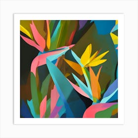 Jewel Tone Birds Of Paradise Art Print