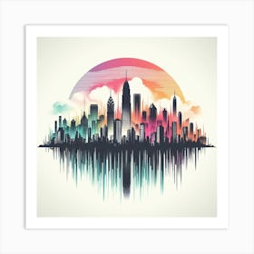 Skyline Of New York City Art Print