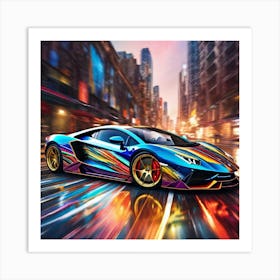 Car On The Road Art Print